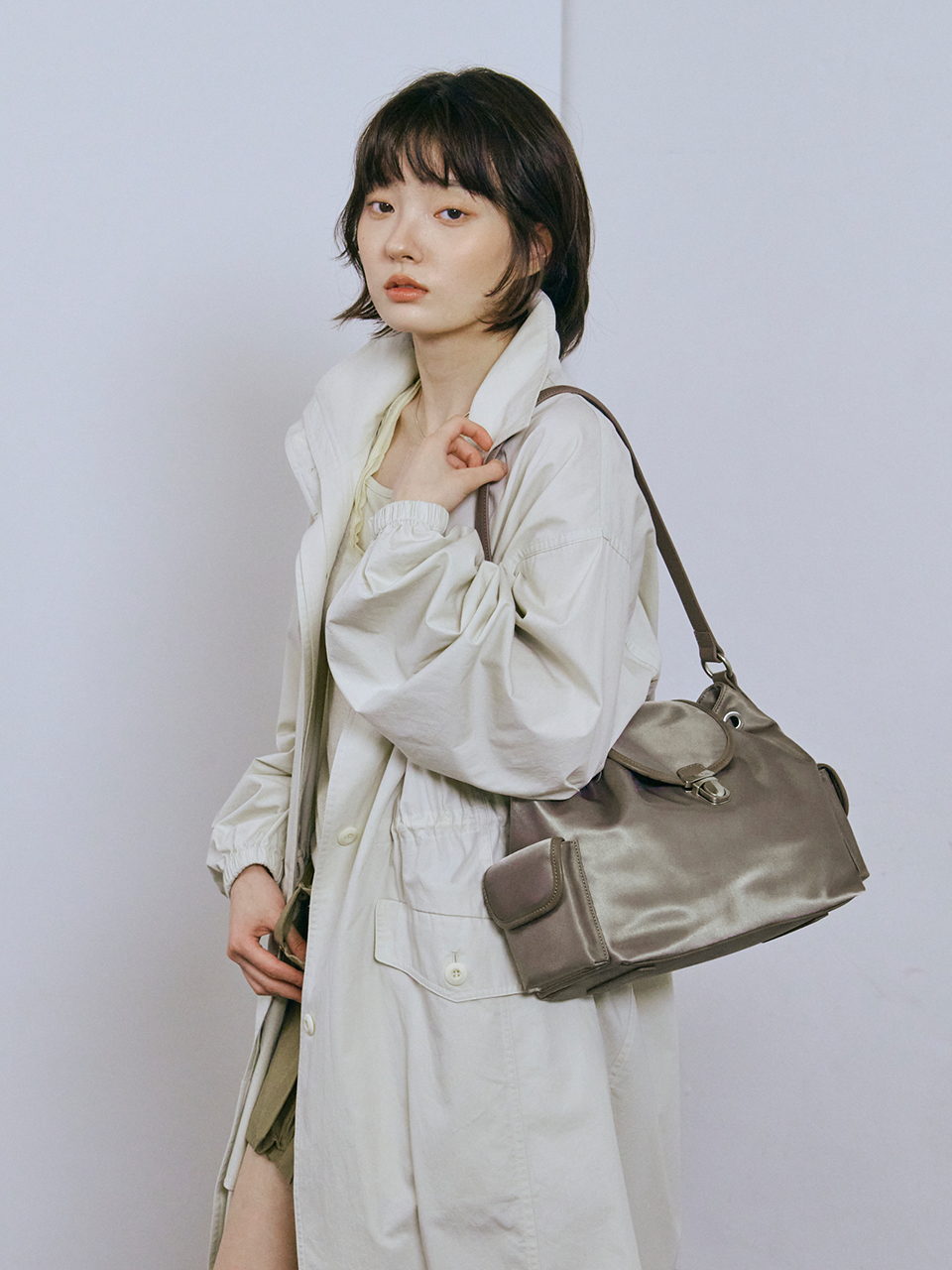 Puff Nylon H76326010 Taupe